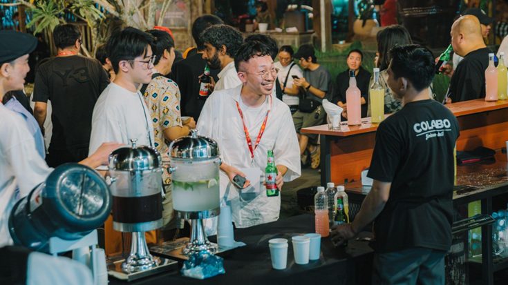 Semi-standing cocktail event at Colabo Cafe Jimbaran