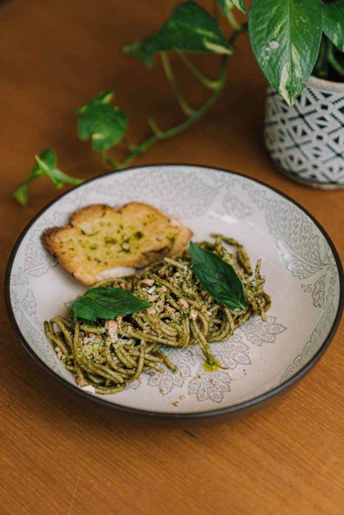 Kids pasta bowl meal at Colabo Cafe family friendly restaurant Bali