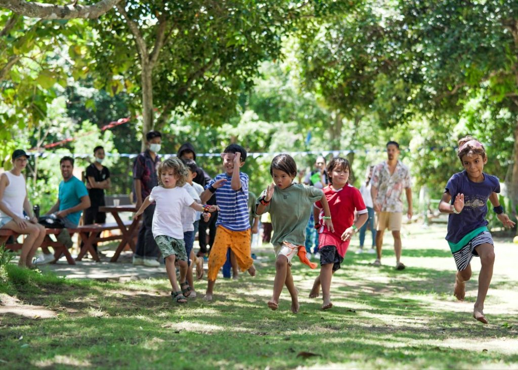 Family friendly cafe in Jimbaran Bali with relaxed tropical ambience