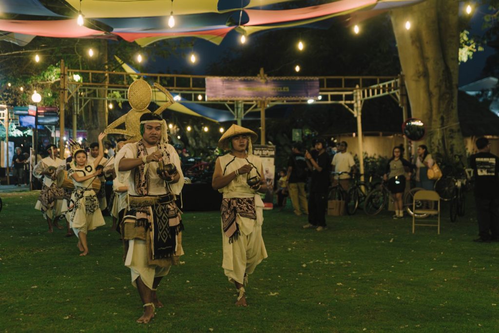 Balinese Baleganjur performance blending traditional music and modern elements at JIMBAFEST